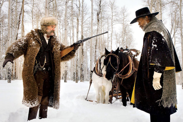 Kurt Russell e Samuel L. Jackson em cena de Os Oito Odiados. Foto: Diamond Films/Divulgação/ Kurt Russell e Samuel L. Jackson em cena de Os Oito Odiados. Foto: Diamond Films/Divulgação/