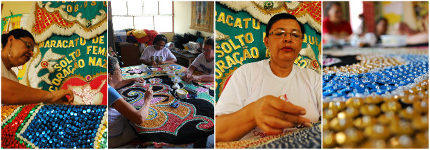O Coração Nazareno desfila somente com mulheres e renova o estandarte a cada dois anos. Fotos: Amunam e Salatiel Cícero/Divulgação