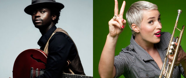 O guitarrista guineano Moh! Kouyaté e a trompetista holandesa radicada na Colômbia, Maite Hontelé se juntam ao cantor Liniker (SP) na grade de shows. Foto: Reprodução/Facebook/