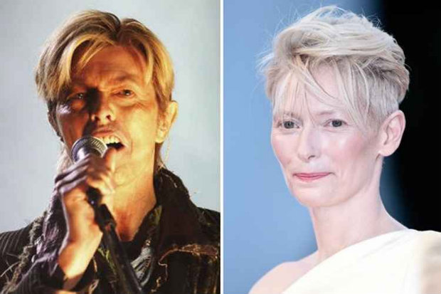 Fãs destacaram semelhanças entre Tilda e Bowie. Foto: Divulgação/ Fãs destacaram semelhanças entre Tilda e Bowie. Foto: Divulgação/