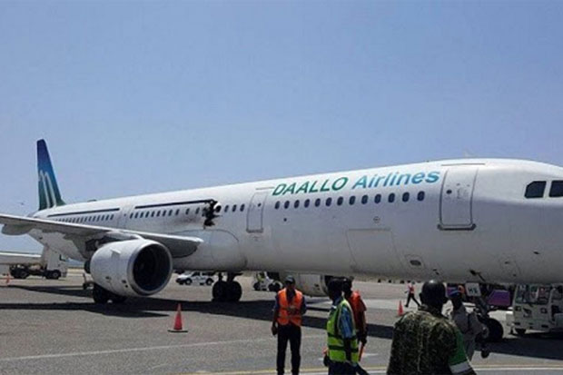 Bomba explodiu dentro do voo D3159, da Daallo Airlines. Foto: Instagram/Reprodução/ Bomba explodiu dentro do voo D3159, da Daallo Airlines. Foto: Instagram/Reprodução/