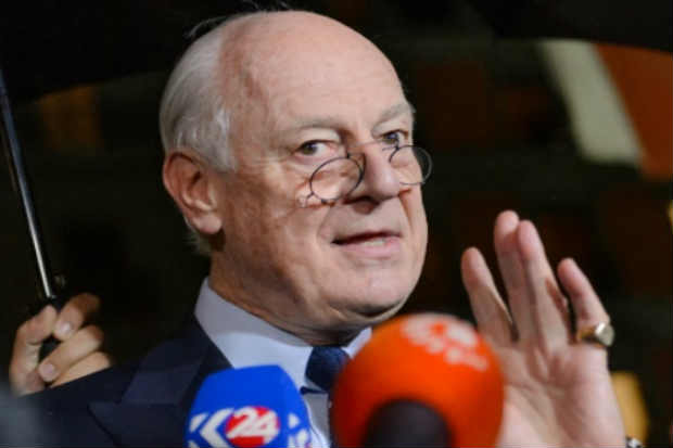 O enviado especial da ONU para a Síria, Staffan de Mistura, em Genebra, no dia 3 de fevereiro de 2016. Foto: Fabrice Coffrini/AFP/ O enviado especial da ONU para a Síria, Staffan de Mistura, em Genebra, no dia 3 de fevereiro de 2016. Foto: Fabrice Coffrini/AFP/