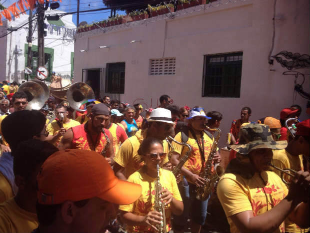 Bloco percorreu as ladeiras de Olinda ao som do frevo. Foto: André Clemente/DA/ Bloco percorreu as ladeiras de Olinda ao som do frevo. Foto: André Clemente/DA/