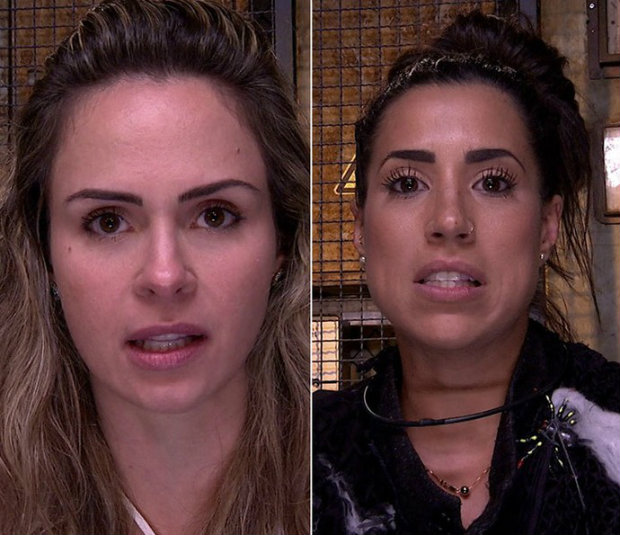 Ana Paula e Juliana se enfrentam no quarto paredão. Crédito: GShow/Reprodução