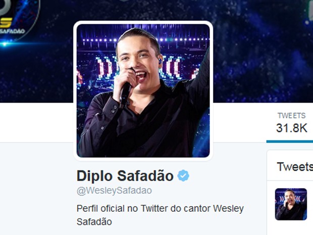 Wesley Safadão retribuiu a brincadeira. Foto: Twitter/Reprodução/ Wesley Safadão retribuiu a brincadeira. Foto: Twitter/Reprodução/