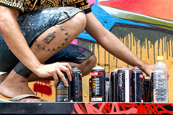 Dar voz às lutas da periferia é um dos objetivos centrais do graffiti enquanto expressão artística. Foto: Josivan Rodrigues/Divulgação