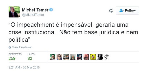 Mensagens foram postadas h&aacute; exatamente 1 ano. Foto: Twitter/Reprodu&ccedil;&atilde;o/