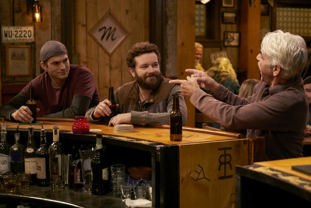 Ashton, Danny e Sam no set de The Ranch. Foto: Greg Gayne/Netflix/ Ashton, Danny e Sam no set de The Ranch. Foto: Greg Gayne/Netflix/