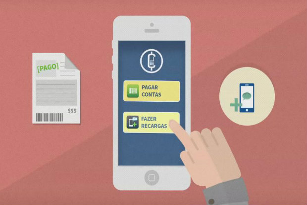 Através de dispositivos móveis é possível realizar transações mesmo sem ter contas em banco.
Foto: Divulgação./
