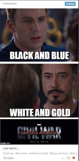 Capitão: "Preto e azul". Homem de Ferro: "Branco e dourado". Guerra Civil. 