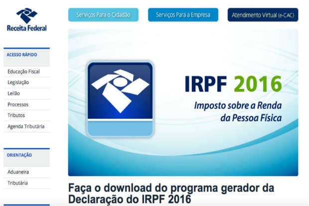 Contribuinte, caso perceba que não conseguirá fazer de forma adequada, entregue a declaração com o maior número de informações possível, e depois retifique. Foto: Reprodução Site Receita Federal/