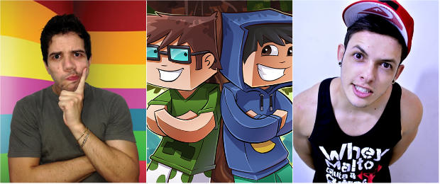 Muca Muriçoca, Mike & Pac, do canal Tazercraft, e Caracol Raivoso vêm a Pernambuco em julho. Foto: YouTube/Reprodução/ Muca Muriçoca, Mike & Pac, do canal Tazercraft, e Caracol Raivoso vêm a Pernambuco em julho. Foto: YouTube/Reprodução/