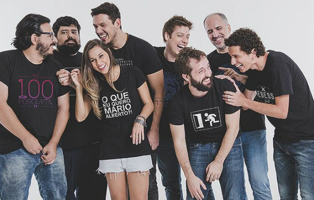 Elenco é formado por Antonio Tabet, Fábio Porchat, Gabriel Totoro, Thati Lopes, Gregorio Duvivier, Rafael Portugal, João Vicente de Castro e Luis Lobianco. Foto: Porta dos Fundos/Divulgação/ Elenco é formado por Antonio Tabet, Fábio Porchat, Gabriel Totoro, Thati Lopes, Gregorio Duvivier, Rafael Portugal, João Vicente de Castro e Luis Lobianco. Foto: Porta dos Fundos/Divulgação/
