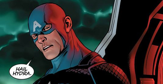 Saudação indica que Steve Rogers pode ter se aliado aos vilões. Marvel Comics/Divulgação/ Saudação indica que Steve Rogers pode ter se aliado aos vilões. Marvel Comics/Divulgação/