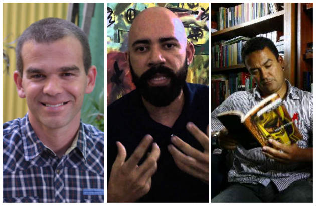 José Mário, Helder e Nivaldo: nova safra de escritores garanhuenses. Fotos: Helder Herik / Espaço Pasárgada / Ricardo Fernandes/DP/ José Mário, Helder e Nivaldo: nova safra de escritores garanhuenses. Fotos: Helder Herik / Espaço Pasárgada / Ricardo Fernandes/DP/