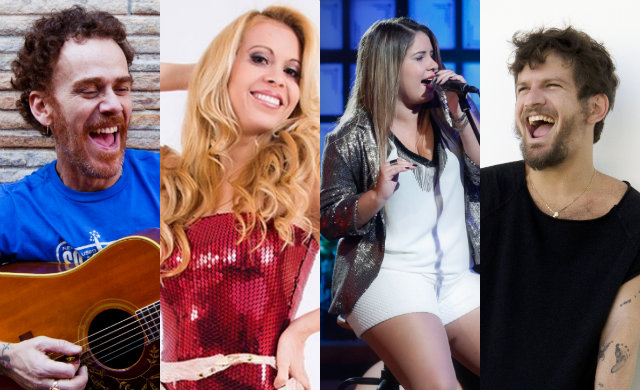 Nando Reis, Joelma, Marília Mendonça e Saulo são algumas atrações escaladas para o mês. Foto: Reprodução/Facebook/Divulgação/ Nando Reis, Joelma, Marília Mendonça e Saulo são algumas atrações escaladas para o mês. Foto: Reprodução/Facebook/Divulgação/