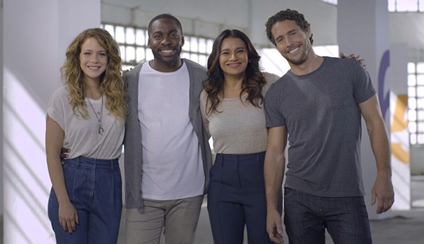 Leandra Leal, L&aacute;zaro Ramos, Dira Paes e Fl&aacute;vio Canto. Foto: Globo/Divulga&ccedil;&atilde;o/