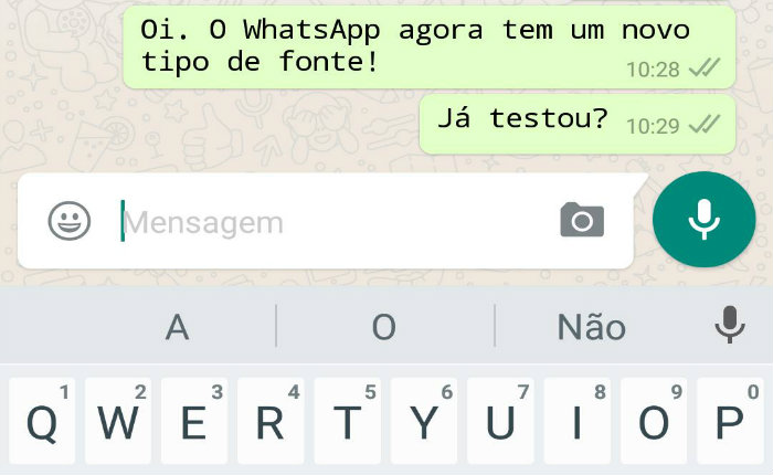 O aplicativo de mensagens, aos poucos, está introduzindo mudanças.
Foto: Reprodução./