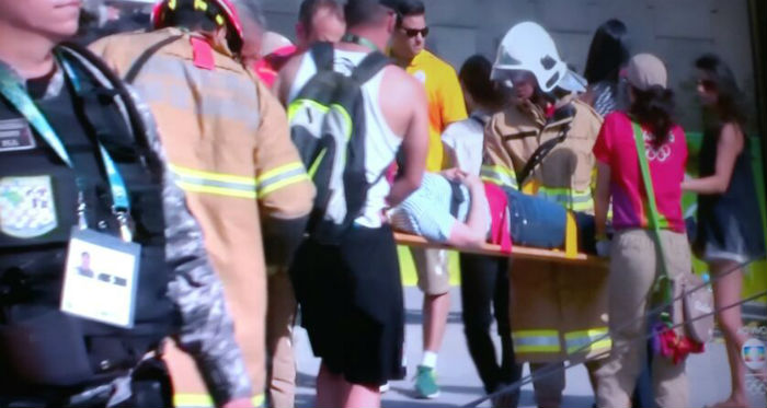 Câmera era da OBS, emissora oficial dos jogos. Foto: Rede Globo/Reprodução
