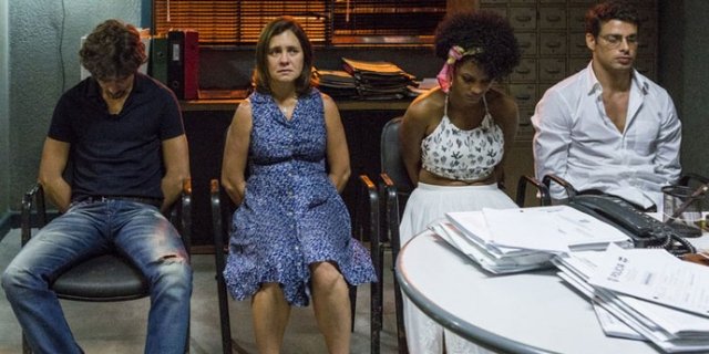 Vicente (Jesuíta Barbosa), Fátima (Adriana Esteves), Rose (Jéssica Ellen) e Maurício (Cauã Reymond) têm histórias interligadas. Foto: Globo/Divulgação