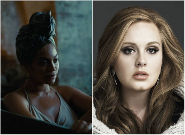 Singles das cantoras norte-americana e brit&acirc;nica v&atilde;o disputar estatuetas no VMA 2016. Fotos: HBO/Divulgacao e Sony/Divulgacao/