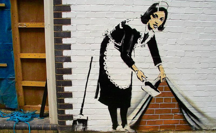 Mural de Banksy. Foto: Wikimedia/Reprodu&ccedil;&atilde;o/