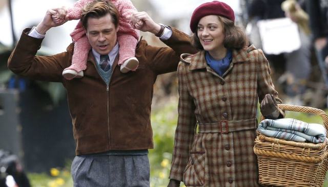 Brad Pitt e Marion Cotillard vivem romance tórrido em 'Aliados'. Foto: Paramount Pictures/Reprodução/ Brad Pitt e Marion Cotillard vivem romance tórrido em 'Aliados'. Foto: Paramount Pictures/Reprodução/