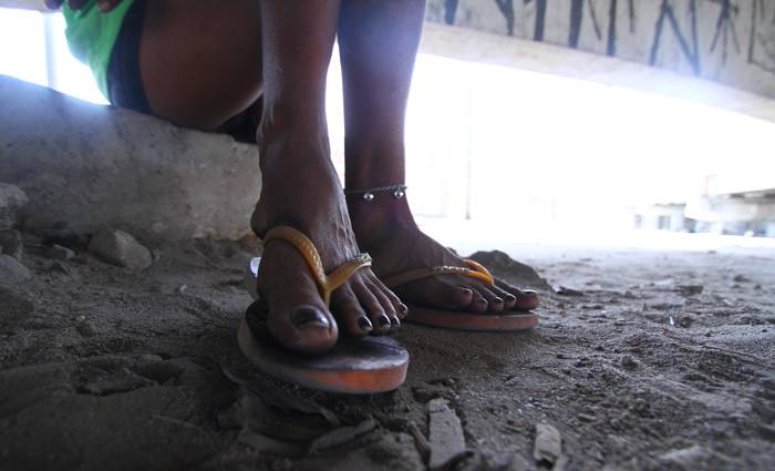 Fernanda (nome fictício) tem dois filhos e diz que não pretende deixar o crack. Foto: Peu Ricardo/Esp/DP