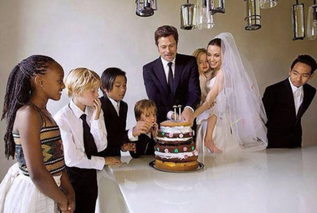 Seis filhos do casal permacer&atilde;o sob cust&oacute;dia da m&atilde;e, Angelina. Foto: Facebook/Reprodu&ccedil;&atilde;o/