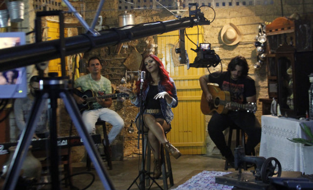 Bastidores: gravação de Tanta gente junta, videoclipe da Musa. Foto: Shilton Araújo/Esp.DP/Foto: Shilton Araújo/Esp.DP