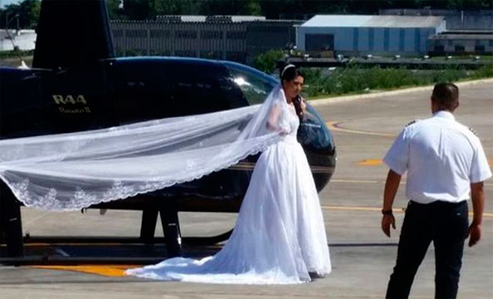 Além da noiva e do piloto, faleceram na queda a fotógrafa contratada para a festa, que estava grávida, e o irmão da noiva. Foto: Facebook/Reprodução/