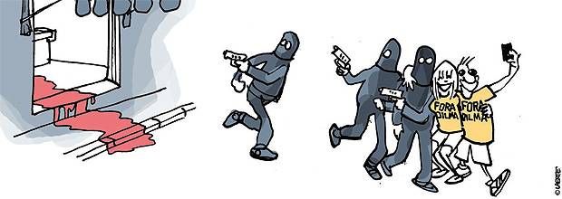 Charge publicada no dia 18 de agosto de 2015 foi polêmica. Foto: Folha de S.Paulo/Reprodução