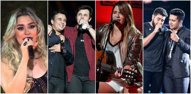Naiara Azevedo, Matheus e Kauan, Marília Mendonça e Henrique e Juliano estão entre os destaques do gênero sertanejo. Fotos: Reprodução da internet/ Naiara Azevedo, Matheus e Kauan, Marília Mendonça e Henrique e Juliano estão entre os destaques do gênero sertanejo. Fotos: Reprodução da internet/