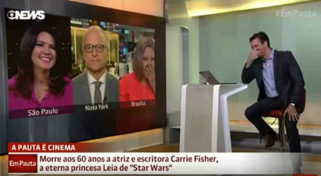 A postura do jornalista dividiu opiniões na internet. Foto: Globo News/Reprodução/ A postura do jornalista dividiu opiniões na internet. Foto: Globo News/Reprodução/