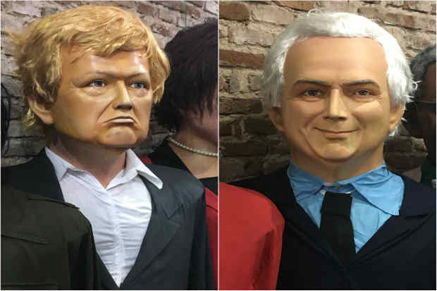 Bonecos gigantes dos presidentes dos EUA, Donald Trump, e do Brasil, Michel Temer, est&atilde;o praticamente prontos para desfilar no carnaval 2017. Foto: Augusto Freitas/DP/