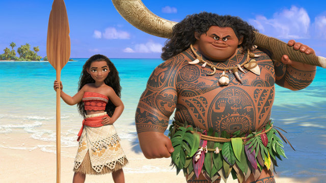 A protagonista que dá nome ao filme é a filha de um líder tribal que, após ver os habitantes da ilha sofrerem com o desaparecimento de recursos naturais vai em busca de uma saída no oceano além dos arrecifes. Foto: Disney/Divulgação/