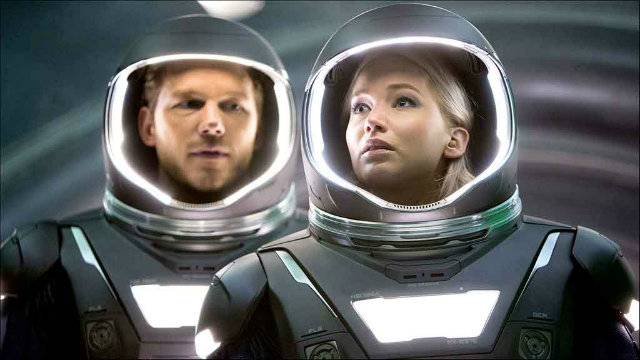 Jennifer Lawrence e Chris Pratt estrelam ficção. Foto: Sony Pictures/Divulgação
