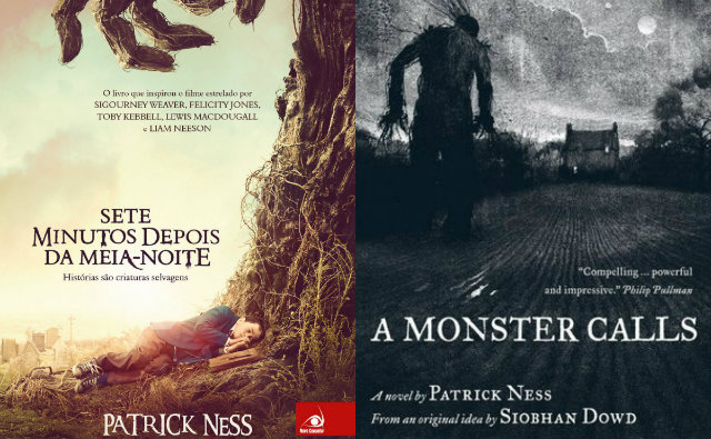 Exemplar em inglês, à direita, traz uma atmosfera visual mais sombria do que a retratada na capa do livro publicado pela Novo Conceito, à esquerda. Foto: Edito Novo Conceito/Divulgação e Walker Books/Divulgação