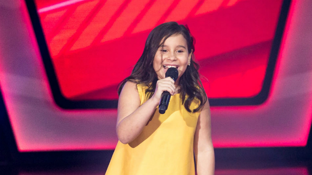 A pernambucana Letícia Santos foi classificada na primeira etapa do The Voice Kids. Foto: Globo/Divulgação/