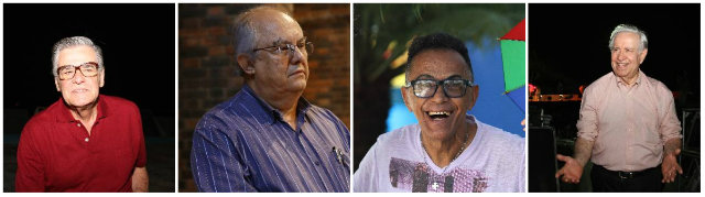 Renato Phaelante, Leonardo Dantas, J. Michilles e Reinaldo de Oliveira: composições sob o crivo. Foto: Montagem/DP
