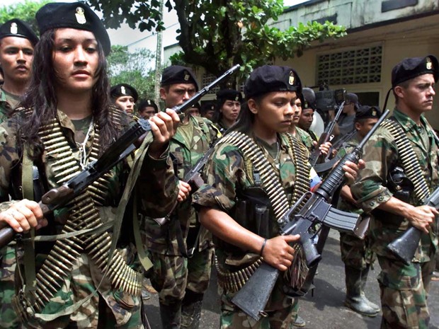 For&ccedil;as Armadas Revolucion&aacute;rias da Col&ocirc;mbia Foto: AFP Photo/Luis Acosta/