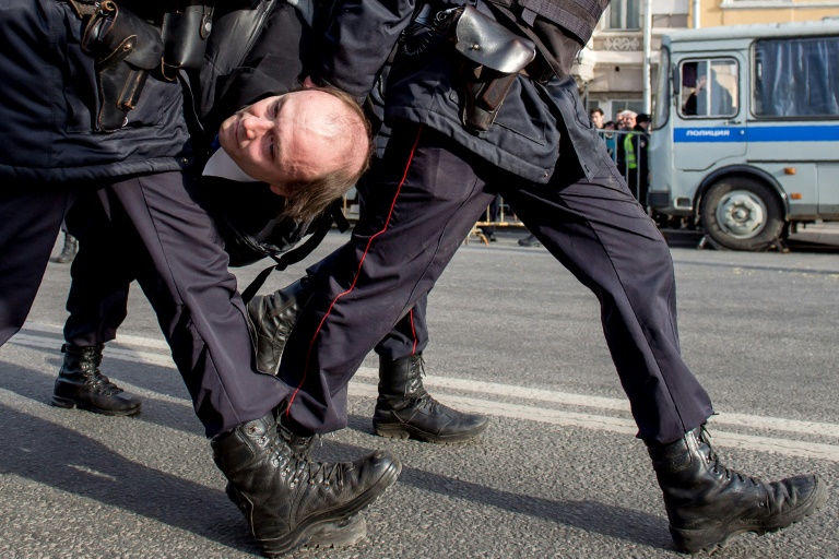 Para o Kremlin, o protesto organizado foi uma "provocação".Foto: Alexander Utkin/AFP/ Para o Kremlin, o protesto organizado foi uma "provocação".Foto: Alexander Utkin/AFP/