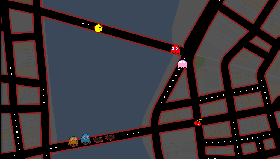 Ms. Pac Man andando pelas ruas do Recife Antigo. Foto: Reprodução/Google Maps/ Ms. Pac Man andando pelas ruas do Recife Antigo. Foto: Reprodução/Google Maps/