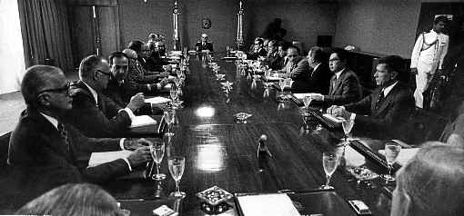 No governo Geisel, em abril de 1977, o Conselho de Segurança Nacional decidiu pelo recesso parlamentar: portas fechadas por duas semanas. Foto: CB/Arquivo/ No governo Geisel, em abril de 1977, o Conselho de Segurança Nacional decidiu pelo recesso parlamentar: portas fechadas por duas semanas. Foto: CB/Arquivo/