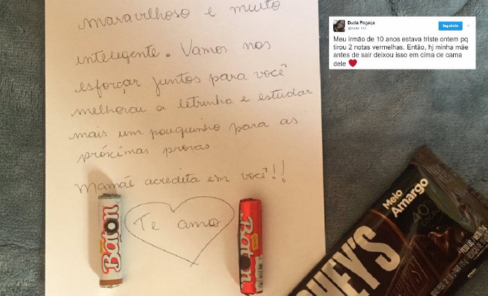 De acordo com Adriana, a imagem do filho chorando depois da aula foi de partir o coração. Foto: Twitter/Reprodução/ De acordo com Adriana, a imagem do filho chorando depois da aula foi de partir o coração. Foto: Twitter/Reprodução/