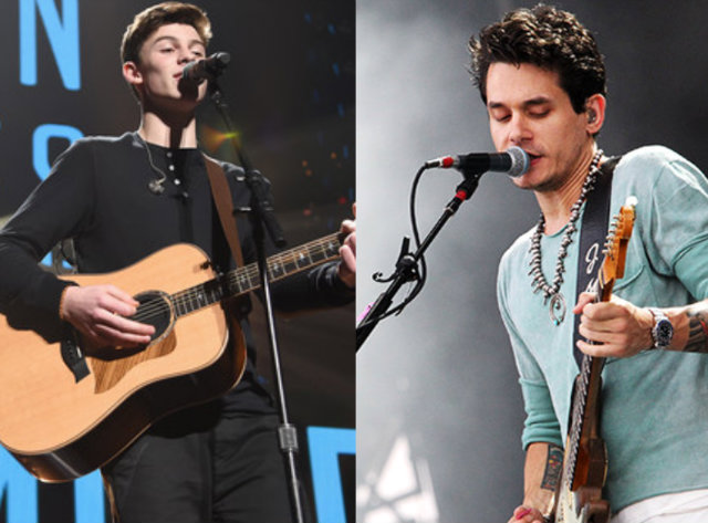 O momento foi especial para Mendes, que, aos 18 anos de idade, sempre afirmou admirar e ter como influ&ecirc;ncia o cantor de 39. Fotos: Jingle Ball e Sony Music/Divulga&ccedil;&atilde;o/