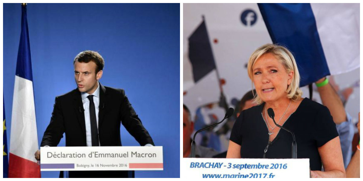 Le Pen e Macron ambos registram 23,5% das intenções. Foto: FRANCOIS NASCIMBENI e PHILIPPE LOPEZ /AFP/ Le Pen e Macron ambos registram 23,5% das intenções. Foto: FRANCOIS NASCIMBENI e PHILIPPE LOPEZ /AFP/