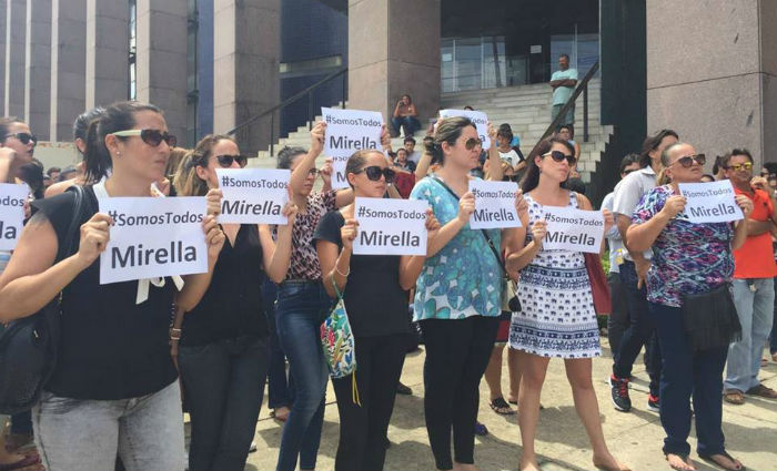 Protesto pede que suspeito de assassinar fisioterapeuta não responda em liberdade. Foto: Luíza Bessa/ Esp. DP/ Protesto pede que suspeito de assassinar fisioterapeuta não responda em liberdade. Foto: Luíza Bessa/ Esp. DP/