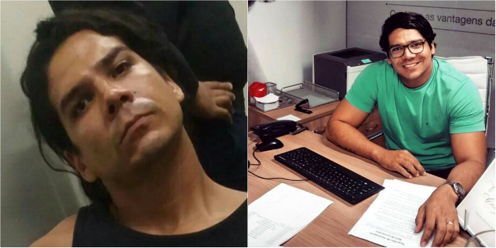 Edvan Luiz é comerciante e tem uma loja de cosméticos em Brasília Teimosa. Foto: Polícia Civil/Divulgação (E)//Facebook/Reprodução (D)