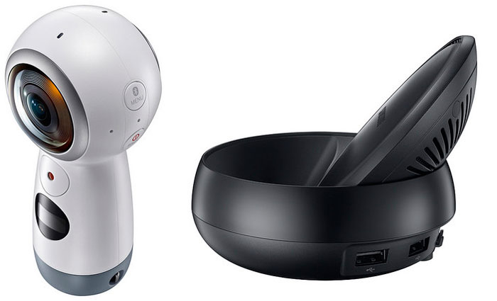 Câmera 360° e dock DeX chegarão às lojas juntos com o smartphone. Foto: Samsung/Divulgação
